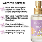 Pacifica French Lilac Spray Perfume – Clean Vegan Floral Fragrance for Women, Fresh-Cut Lilac & Powdery Magnolia Notes, Long-Lasting Romantic Spring Scent, 1 oz