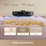 dreame L40 Ultra Gen 2 Robot Vacuum and Mop with 25,000Pa Suction | Extendable Side Brush & Mop, All-in-One Self-Emptying & Cleaning Dock, 10.5mm Mop Lifting, Obstacle Avoidance, App Control