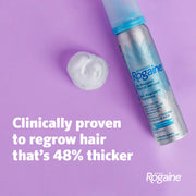 Women's Rogaine 5% Minoxidil Topical Foam, Unscented, 2 x 2.11 oz | Once-a-Day Hair Loss Treatment for Women, Regrow Fuller, Thicker Hair, Unscented, 4-Month Supply