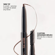 Anastasia Beverly Hills - Brow Wiz Ultra-Slim Precision Eyebrow Pencil | Precision Tip For Defined Brows, Natural Hair-Like Finish, High-Pigment, Long-Lasting Formula, Built-In Spoolie.