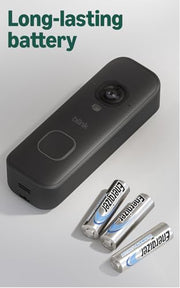 Blink Battery Doorbell 2K+ (newest model) — Wireless video doorbell, 2K video resolution, enhanced audio. Sync Module Core included – System (Black)