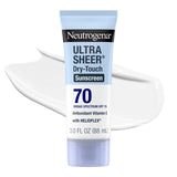 Neutrogena Ultra Sheer Dry Touch Sunscreen Lotion, SPF 70, 3 fl. oz | Broad Spectrum for UVA/UVB Protection, Lightweight, Water-Resistant up to 80 Minutes, Oxybenzone-Free