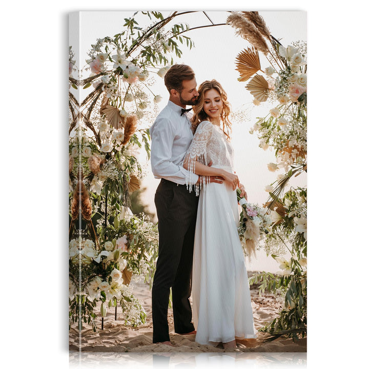 Custom Canvas Prints with Your Photos - Personalized Pictures Print, Customized Photo Gifts, Wall Art Poster Canvas Printing for Wedding, Family, Baby, Pets, Home Office Decor, Wrapped Frame 8x12