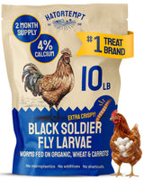 Hatortempt 10lb Black Soldier Fly Larvae for Chickens, Calci Chicken Treats | 80x More Calcium Than Mealworms - Black Soldier Fly Larvae for Chickens - Non-GMO - Fed On An Organic Diet