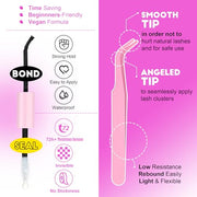 Pawotence Lash Extension Kit DIY 280pcs Lash Clusters Eyelash Extension Kit, 9-16mm 30D 40D Individual Lashes Kit with Lash Bond and Seal, Lash Tweezers for Self Use (30D&40D, 0.07D, 9-16mm, Kit)