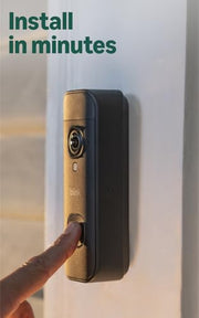 Blink Battery Doorbell 2K+ (newest model) and Blink Chime (newest model) — Wireless video doorbell, 2K resolution, in-home chime, enhanced audio. Sync Module Core included – (Black)