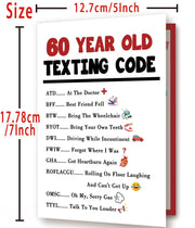 Funny 60th Birthday Card Gift Decorations for Women Men Him Her