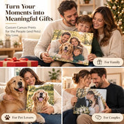 Custom Canvas Prints with Your Photo, Personalized Picture Wall Art 8x10in | Ship Next Day, Custom Photo Gifts for Mom Dad Pet Couple Family Wedding Anniversary, Floating Frame Available, Ready to Hang