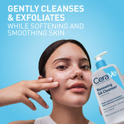 CeraVe Renewing Salicylic Acid Cleanser, Gentle Exfoliating Face Wash, 16oz | Skin Care with Hyaluronic Acid & Niacinamide, Facial Cleanser, Face Cleanser, Ceramides, Fragrance Free, Non-Comedogenic