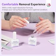 SAVILAND 2 Pcs Gentle Acrylic Nail Remover Kit Set for Acrylic Nails | No soaking, No wrapping, Cuticle Oil & Nail File Tools, Zero Residue, Remove Dip Nails Gel Nail Polish, Home Salon Use
