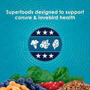 Kaytee Forti-Diet Pro Health Nourish+Protect Conure & Lovebird Food, 4 lb | Balanced digestion. Conure food with prebiotics and probiotics. Parrot food, antioxidants, omega-3s