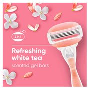 Gillette Venus ComfortGlide White Tea Women's Razor 1 Handle + 4 Blade Refills