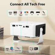 Yoton Y3 Mini Projector, Ultra-Compact 317g, 360° Stand, Auto Keystone | 50% zoom, 720P Native, 1080P Input Support, Portable Small Movie Projector Compatible with TV Stick/HDMI/USB/TF Card