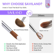 SAVILAND Kolinsky Acrylic Nail Brush Size 6,10,14 with Brush Cleaner Purple | Professional Nail Brushes, Cleaner Manicure Tool, Acrylic Brush Acrylic Powder, Nails Extension 3D Carving for Nail Art DIY