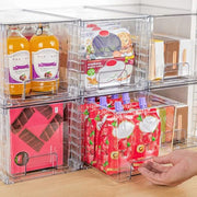 Vtopmart 4 Pack Large Stackable Storage Drawers, Clear