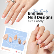 Modelones Short Almond Nail Tips 360pcs Clear Pre-etched Fake Press On Nail | Clear Soft Full Cover Half Matte Acrylic Gel Tips Extension for Salon & Home Use 15 Sizes