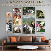Custom Canvas Prints with Your Photos - Personalized Pictures Print, Customized Photo Gifts, Wall Art Poster Canvas Printing for Wedding, Family, Baby, Pets, Home Office Decor, Wrapped Frame 8x12