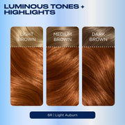 Clairol Nice'n Easy Permanent Hair Dye, 6R Light Auburn | 1 Pack | Zero Ammonia, PPD‑Free, 100% Gray Coverage with Bonding System | Pack of 1