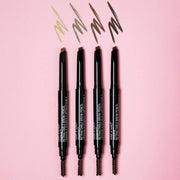 wet n wild Ultimate Eyebrow Retractable Definer Pencil, Medium Brown, Dual-Sided Brow Brush, Fine Tip, Shapes, Defines, Fills Brow Makeup