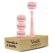 Gillette Venus ComfortGlide White Tea Women's Razor 1 Handle + 4 Blade Refills