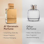 Al Haramain Amber Oud Arabic Long Lasting Perfume for Women & Men, 2 oz | Long Lasting Cologne for Men & Women with Bergamot, Green Notes, Melon, Pineapple & Vanilla, Sweet Gift for Adults