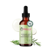 Mielle Organics Rosemary Mint Hair Oil with Biotin, 2 oz | Hair strengthening oil, with biotin & castor oil, dry scalp care, split end support, frizz smoothing