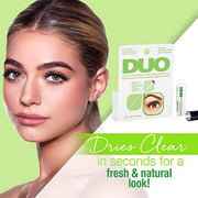 DUO Brush-On Clear Lash Glue –Waterproof Strip Lash Adhesive with Vitamins A, C & E, Long Lasting Eyelash Glue, 0.18 oz, 1 Pack