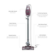 Shark Rocket Pet Plus Corded Stick Vacuum, Lightweight, Bordeaux, HV322 | Carpet, Area Rug & Hard Floor Cleaning, Handheld Vacuum for Pet Hair, XL Dust Cup, LED Headlights, Crevice & Upholstery Tool​