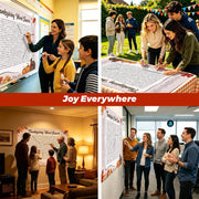 WBCPATY Giant Thanksgiving Word Search Poster, 53" X 36" Jumbo Holiday Word Find Wall Poster, Wall Game with 64 Words for Family Holiday Party Activity