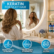 BELLISSO Biotin Shampoo and Conditioner Set - Sulfate & Paraben Free | Hair Thickening & Volumizing with Added Keratin to Help Boost Fuller Looking Hair for Men & Women with Fine or Thinning Hair