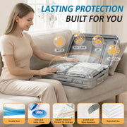 Vacuum Storage Bags with Hand Pump, Vacuum Seal Space Saver Bags,20 Combo | 80% Space-Saving Bags for Clothing, Blankets, Pillows, Bedding & Comforters; Multi-Size Variety Pack for Home & Travel