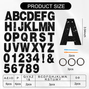 BEISHIDA Glitter Black 116 PCS A-Z DIY Letter Custom Banner Party Decor | 111 Letters&Numbers,3 Rope,2 Threading Device,Personalized Party Banner Decorations,Birthday,Graduation,Wedding