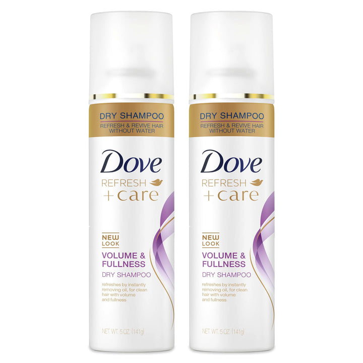 Dove Dry Shampoo Spray, Hair Volume & Fullness, Absorbs Oil, 5 oz (2-Pack) | Refreshes Hair Without Washing, Absorbs Excess Oil, Adds Volume and Fullness, Convenient Two-Pack Dry Shampoo