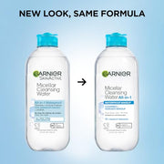 Garnier SkinActive Micellar Water For Waterproof Makeup, Facial Cleanser & Makeup Remover, 13.5 Fl Oz (400mL), 1 Count (Packaging May Vary)