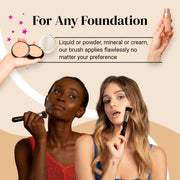 Flat Top Kabuki Foundation Brush By KESHIMA, Premium Makeup Brush | For Liquid, Cream, and Powder - Buffing, Blending, and Face - 1.2" Top Diameter