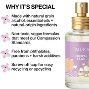 Pacifica French Lilac Spray Perfume – Clean Vegan Floral Fragrance for Women, Fresh-Cut Lilac & Powdery Magnolia Notes, Long-Lasting Romantic Spring Scent, 1 oz