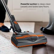 Shark Rocket Corded Stick Vacuum, Carpet & Hard Floors, Gray/Orange, HV301 | Under 9 Lbs., Handheld Conversion, Pet Hair Pickup, Swivel Steering, Low-Profile Reach, Crevice and Upholstery Tools