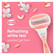 Gillette Venus ComfortGlide White Tea Women's Razor 1 Handle + 4 Blade Refills