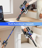HFFLH Cordless Vacuum Cleaner, 600W 50Kpa 65Mins Cordless Stick Vacuum with Self-Standing, Touch Screen, Anti-Tangle Wireless Vacuum, Vacuum Cleaners for Home/Pet Hair/Carpets/Hardwood Floor