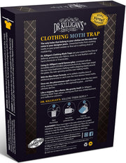 Dr. Killigan's Premium Clothing Moth Traps with Pheromones (Black, 6 Traps) | Clothes Moth Traps with Pheromones, Alternative to Moth Balls, Targets the Webbing Clothes Moth & Casemaking Clothes Moth