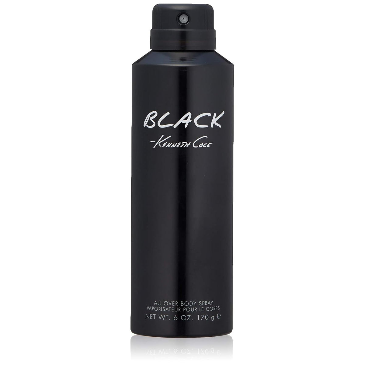 Kenneth Cole Black All Over Body Spray for Men, 6.0 Fl. Oz | Body Spray Cologne for Men, Aromatic Woody Fragrance, Notes of Watermint, Mandarin, Cedar, and Musk, Long-Lasting Cologne