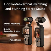 DJI Osmo Pocket 3 Creator Combo, Vlogging Camera with 1'' CMOS & 4K/120fps | 3-Axis Stabilization, Spotlight Follow, Fast Focusing, Mic Included for Clear Sound, Small Camera for Photography