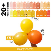 PartyWoo Mustard Yellow Balloons 120pcs Different Sizes of 18 12 10 5 Inch | Balloons for Birthday Sunflower Little Cutie Thanksgiving Bridal Shower Party Decorations Yellow-F57