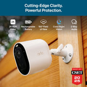 Arlo Pro Wireless Security Camera 2K HDR (6th Gen) - 4-Cam | 2K HDR video; Wireless outdoor; Rechargeable removeable battery; AI detection; Emergency Response; 1-mo Secure plan incl.