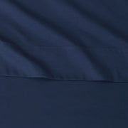 Amazon Basics Lightweight Super Soft Easy Care Wrinkle Free Microfiber 3 Piece Bed Sheet Set with 14-Inch Deep Pockets, Twin, Navy Blue, Solid, Kids, Men & Women Bedding
