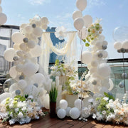 White Balloons 12 inch, White Latex 50pcs Party Balloons | Engagement, Bridal Shower, Wedding, Birthday Party Decorations