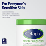 Cetaphil Moisturizing Cream, Face & Body Lotion Dry Sensitive Skin, 20oz | Fragrance-Free, Non-Comedogenic, Non-Greasy, Hydrates Very Dry Sensitive Skin, Dermatologist Recommended, 20 Oz Value Size