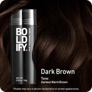 BOLDIFY Hair Fibers for Thinning Hair, for Women & Men, Dark Brown 28g