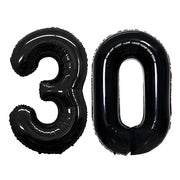 GOER Number 30 Balloons for 30th Birthday Party Decorations,42 Inch Jumbo Foil Helium Balloons for 30th Anniversary (Black)