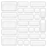 Vtopmart 25 PCS Clear Plastic Drawer Organizers Set, 4-Size Versatile Bathroom and Vanity Drawer Organizer Trays, Storage Bins for Makeup, Bedroom, Kitchen Gadgets Utensils and Office